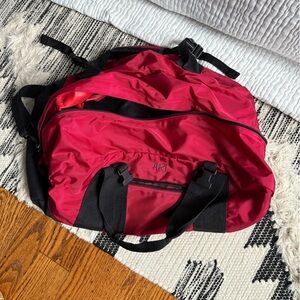Classic L.L. Bean Red Duffel with Black Accents